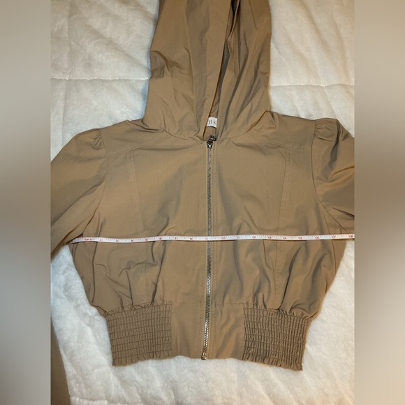 Meshki Tan Cropped Zip-Up Hoodie - Picture 6 of 9